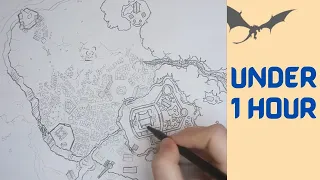 How to Draw Your Fantasy City Map - FAST!