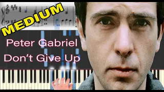 Peter Gabriel - Don't Give Up | Piano Keyboard Tutorial & Sheet Music