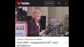 La Senatrice a Vita Elena Cattaneo su Giulio Regeni - inaugurazione 587° AA Unict 14.2.2022 Catania