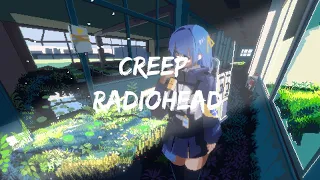 Creep-Radiohead (lyrics)anime background