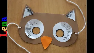 Eulen Maske basteln 🦉 How to make owl mask 🦉  как сделать маску совы из бумаги