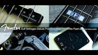 Fender Duff McKagan Deluxe Precision Bass RW White Pearl elektromos basszusgitár