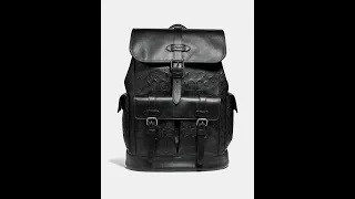 Hudson Backpack In Signature Leather Black/Black Antique Nickel Style No. F50053 review