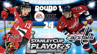 NHL 24 | Playoff Stanley Cup First Round Playoff Washington Capitals Vs New Jersey Devils Game 1-4