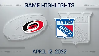 NHL Highlights: Hurricanes vs. Rangers - Apr 12, 2022