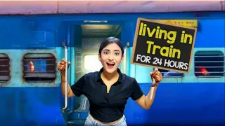 Living In TRAIN For 24 Hours 🚂 * Haunted Train 😭* | SAMREEN ALI