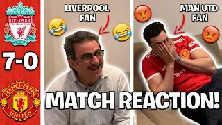 MAN UTD FAN RAGES 😡 REACTING TO LIVERPOOL 7-0 MAN UNITED | LIVERPOOL VS MAN UNITED MATCH REACTION