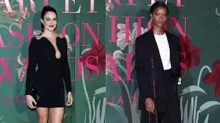 Shailene Woodley & Letitia Wright Go Glam In Black For 2019 Green Carpet Fashion Awards