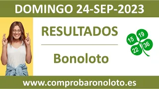 Resultado del sorteo Bonoloto del domingo 24 de septiembre de 2023