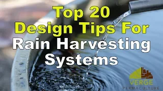 Top 20 Design Tips For Rain-Harvesting Systems