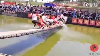Funny Chinese game water competition Funny video 2019