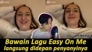 NYANYI LAGU EASY ON ME LANGSUNG DIDEPAN PENYANYINYA | SINGING REACTION OMETV