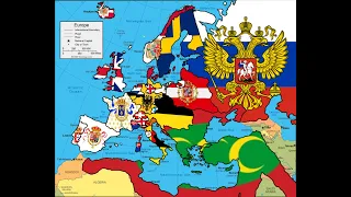 Flag map of Europe 1720