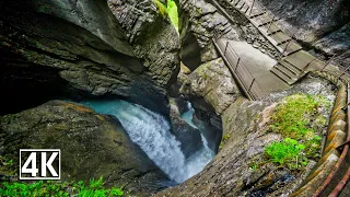 Switzerland 🇨🇭 Trümmelbach Falls, loud thundering and roaring in the interior of the mountain