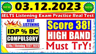 IELTS LISTENING PRACTICE TEST 2023 WITH ANSWERS | 03.12.2023