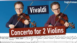 Vivaldi Concerto for 2 Violins, Op. 3 No. 8, RV522 in A minor, 1. Movement, Violin Sheet Music