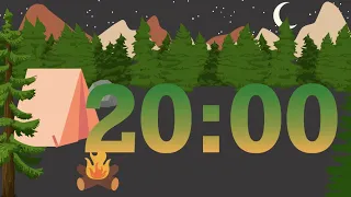 20 Minute Cozy Camping Timer (Owls, Birds, and Cricket Sounds at End)