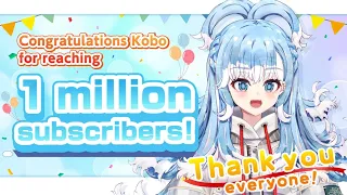 Kobo Kanaeru hits 1 million Subscribers