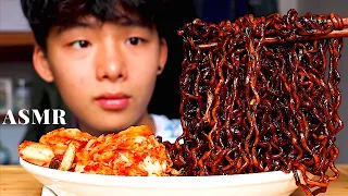 ASMR KOREAN BLACK BEAN NOODLES + KIMCHI (Eating Sound) | MAR ASMR