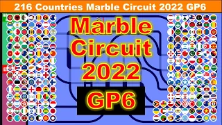 Marble Circuit [2022 GP6] ～216 countries F1 car race～ in algodoo | Marble Factory