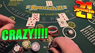 SPANISH 21!!! Amazing DOUBLE Win! $10,000 Buy-IN!