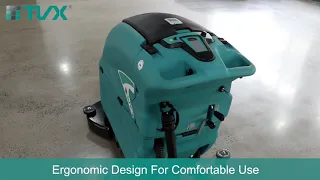 T70  Commercial Walk Behind Auto Floor Scrubber Machine Operation Video