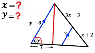 Can you solve for X and Y? | (Fun Geometry Problem) | #math #maths | #geometry