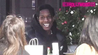 ASAP Rocky Flirts With An Entire Table Of Women While Stepping Out For Lunch Without Rihanna 2.3.20