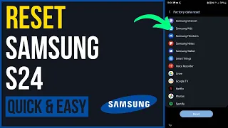 How to Factory Data Reset Samsung Galaxy S24 / S24 Ultra
