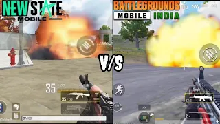 Gas Can Blast Comparison 😱 Pubg New State V/S BGMI #newstatemobile #squadpartner #viralshorts