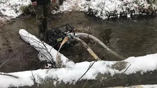 Производственные испытания. Мото-помпа Дипсис   7 лошадиных сил.