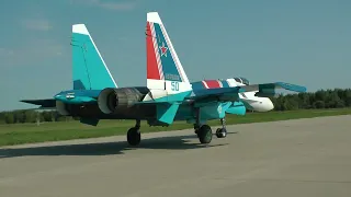 Су-35С "Русские Витязи" руление, пилотаж, отлёт /  Форум «Армия-2021»