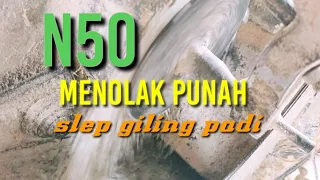 sudah beberapa puluh tahun masih digunakan untuk memoles biji padi [[mesin poles giling padi N50]]