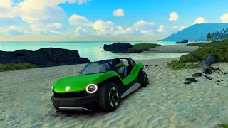 Volkswagen ID. Buggy Concept Car offroading at the beach - The Crew Motorfest Closed Beta (4K)