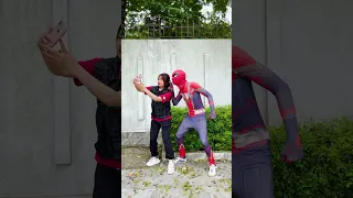 Fake situation - Spiderman's timeless rescue of Spidergirl #shorts #funny #youtubeshorts