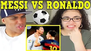 Lionel Messi Vs Cristiano Ronaldo: Top 10 Craziest Fights, Fouls, Red Cards REACTION | MY DAD REACTS