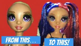 How to make your own Rainbow High doll!  Rerooting vlog and walkthrough :)