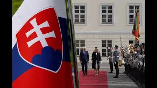 Military honours for Slovak President Zuzana Čaputová