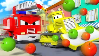 Патрулиращи коли -  Откраднатите ябълки - Града на Колите 🚓 🚒 Детско анимационно филмче с камиони