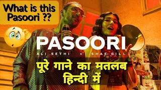 Pasoori (Lyrics Meaning In Hindi) | Ali Sethi | Shae Gill | Latest Punjabi Song 2022 |