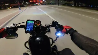 Pure Exhaust Sound ONLY - Harley Davidson 48 Forty-Eight - Night Ride - Vance And Hines Exhaust