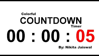 Colorful Count Down Timer project in C/C++ -Language  by  Nikita Jaiswal | TIH