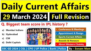 29 March Current Affairs 2024 | Daily Current Affairs 2024 | Current Affairs Today | Current Affair