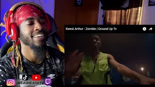 Kwesi Arthur - Zombie | Ground Up Tv | AMERICAN DREADHEADQ REACTION | AFRICAN MARATHON