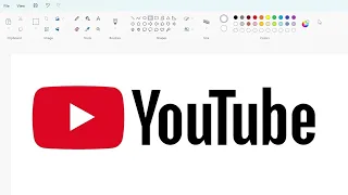 How to draw the YouTube logo using MS Paint | How to draw on your computer