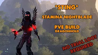 ESO - Sting - Stamina Nightblade PVE build - (Dragonhold)