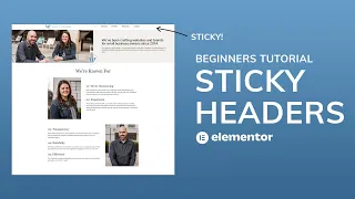 Sticky Header in Elementor Pro (Beginners Tutorial)
