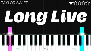 Taylor Swift - Long Live | EASY Piano Tutorial