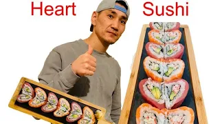 How to make Heart Sushi Roll for Valentines Day!