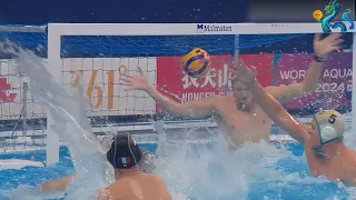 Men's Water Polo World Aquatics Doha 2024  AUSTRALIA  - FRANCE Highlights